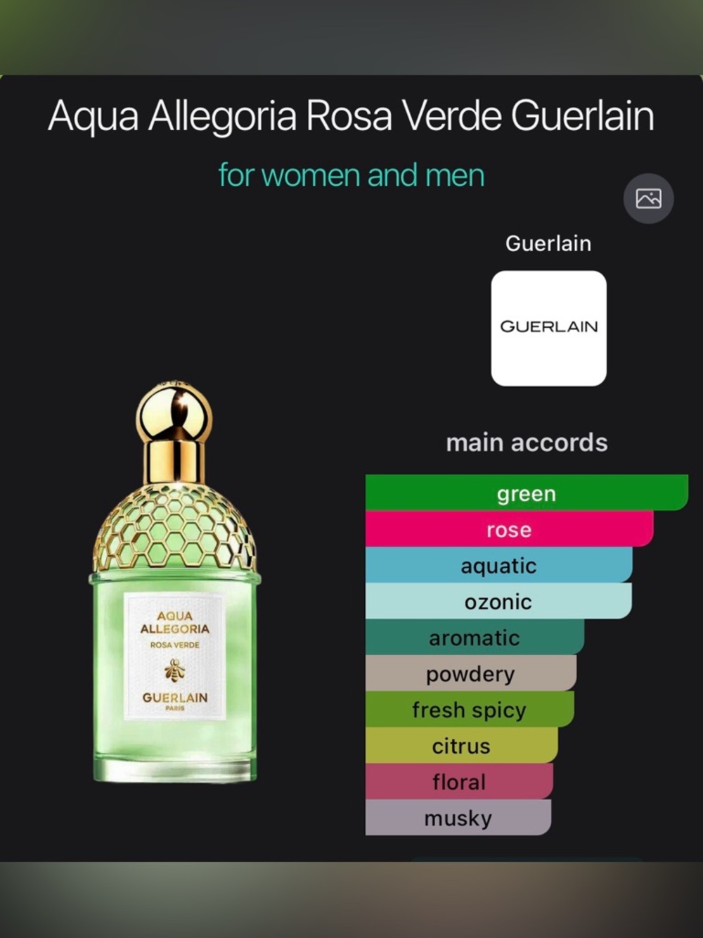 NWT Aqua Allegoria Rosa Verde Guerlain